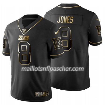 Maillot New York Giants Daniel Jones 8 Nike Noir Golden Edition 100th - Homme